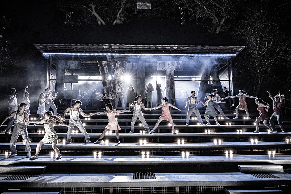 Evita at Regent’s Park Open Air Theatre, LD Jon Clarke, 2019, Photo Marc Brenner